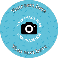 Fully customisable text & photo upload Edible Cupcake Topper