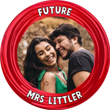 Hen do red swirl border photo upload Edible Cupcake Topper