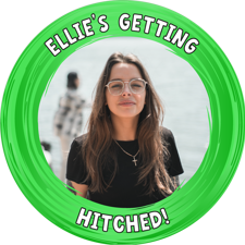 Hen do green swirl border photo upload Edible Cupcake Topper