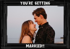 Hen do black swirl border photo upload Sponge Cake Topper