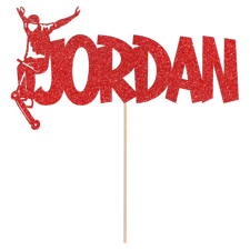 Stunt scooter sports birthday custom name Glitter Topper