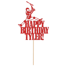 Stunt scooter happy birthday custom name Glitter Topper