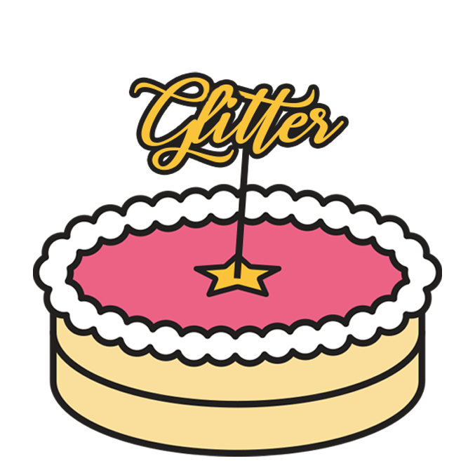 Glitter toppers