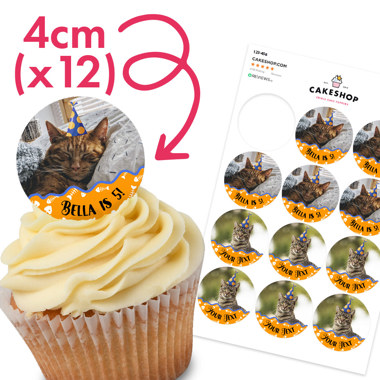 Wafer Cupcake Toppers