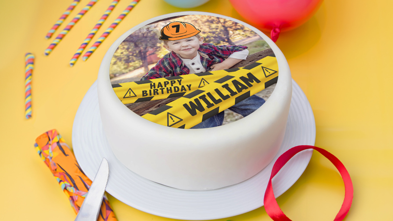 Construction Edible Cake & Cupcake Toppers 