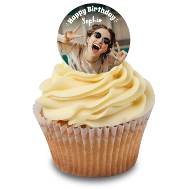 12 x Wafer Cupcake Toppers